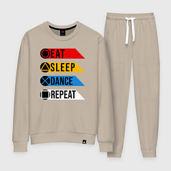 Женский костюм Есть Спать Танцевать Повторить