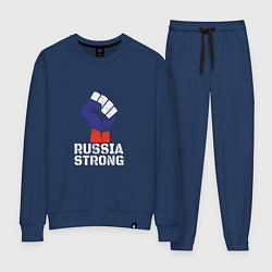 Костюм хлопковый женский Russia Strong, цвет: тёмно-синий