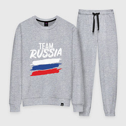 Костюм хлопковый женский Team - Russia, цвет: меланж