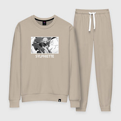 Костюм хлопковый женский Сильфиетта, цвет: миндальный