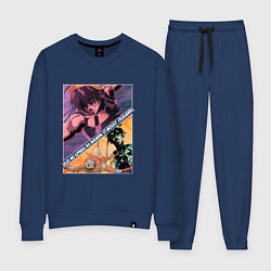 Костюм хлопковый женский Наранча Гирга из ДжоДжо, цвет: тёмно-синий