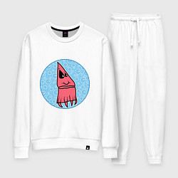 Костюм хлопковый женский Кальмарчик в пузырях, цвет: белый