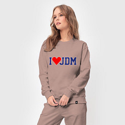 Костюм хлопковый женский I love JDM!, цвет: пыльно-розовый — фото 2