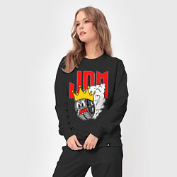 Костюм хлопковый женский JDM Wheel King, цвет: черный — фото 2