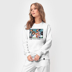 Костюм хлопковый женский Харухия и её друзья, цвет: белый — фото 2