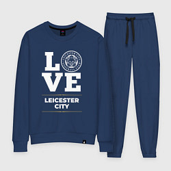 Костюм хлопковый женский Leicester City Love Classic, цвет: тёмно-синий