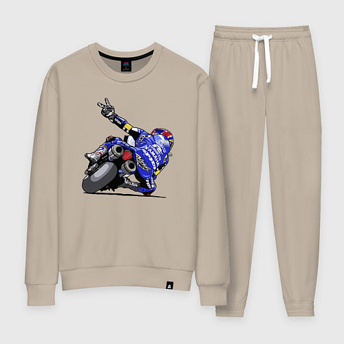 Женский костюм Yamaha racing team Racer / Миндальный – фото 1