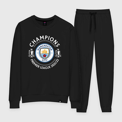 Женский костюм Manchester City Champions 2122 / Черный – фото 1