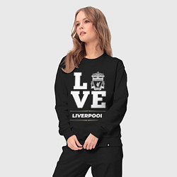 Костюм хлопковый женский Liverpool Love Classic, цвет: черный — фото 2