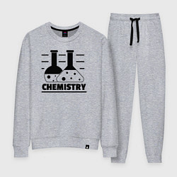Костюм хлопковый женский CHEMISTRY химия, цвет: меланж