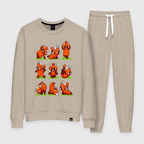 Женский костюм Йога красной панды / Миндальный – фото 1