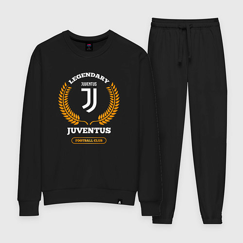 Женский костюм Лого Juventus и надпись Legendary Football Club / Черный – фото 1