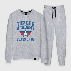 Костюм хлопковый женский TOP GUN Academy Class of 85, цвет: меланж