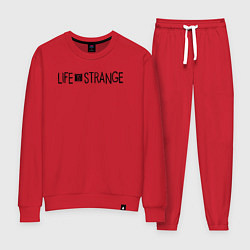 Костюм хлопковый женский Life Is Strange Game logo, цвет: красный