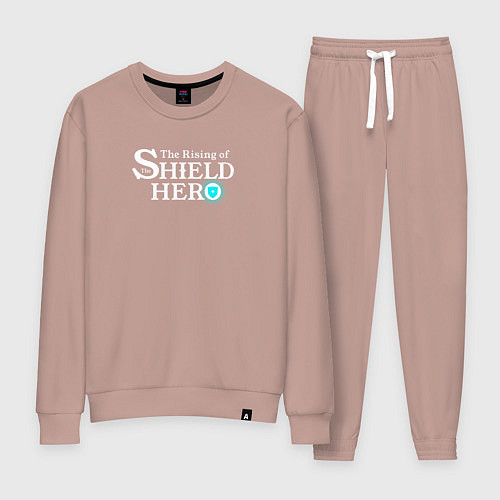 Женский костюм The Rising of the Shield Hero logo white color / Пыльно-розовый – фото 1