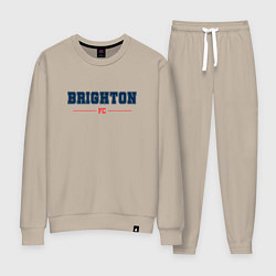 Костюм хлопковый женский Brighton FC Classic, цвет: миндальный