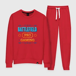 Костюм хлопковый женский Игра Battlefield PRO Gaming, цвет: красный