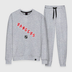 Костюм хлопковый женский New York Rangers NHL, цвет: меланж