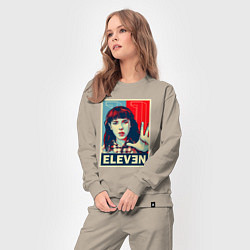 Костюм хлопковый женский Stranger Things Eleven, цвет: миндальный — фото 2