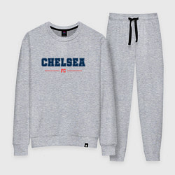 Костюм хлопковый женский Chelsea FC Classic, цвет: меланж