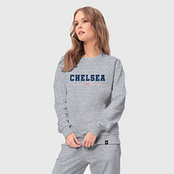 Костюм хлопковый женский Chelsea FC Classic, цвет: меланж — фото 2