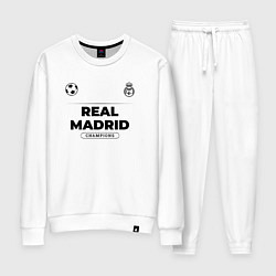 Костюм хлопковый женский Real Madrid Униформа Чемпионов, цвет: белый