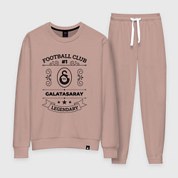 Костюм хлопковый женский Galatasaray: Football Club Number 1 Legendary, цвет: пыльно-розовый