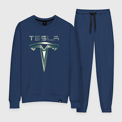 Женский костюм Tesla Logo Тесла Логотип Карбон