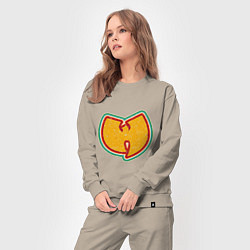 Костюм хлопковый женский Wu-Tang Colors, цвет: миндальный — фото 2