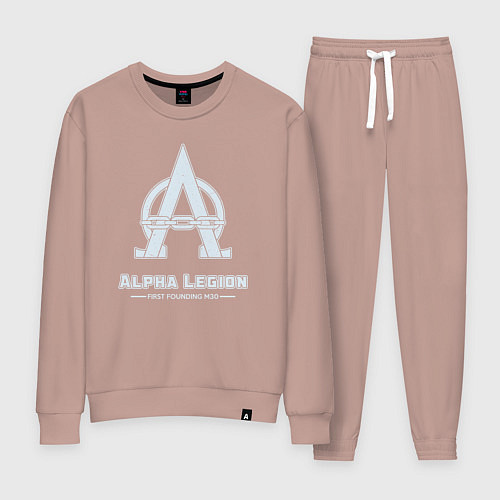 Женский костюм Альфа легион винтаж лого / Пыльно-розовый – фото 1