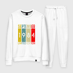 Костюм хлопковый женский 1984 - Сентябрь, цвет: белый