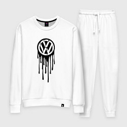 Костюм хлопковый женский Volkswagen - art logo, цвет: белый