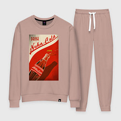 Костюм хлопковый женский Drink nuka - cola, цвет: пыльно-розовый