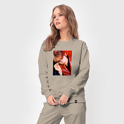 Костюм хлопковый женский Lee Know Stray Kids Circus, цвет: миндальный — фото 2