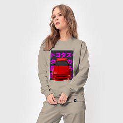 Костюм хлопковый женский Supra A70 MK3 JDM, цвет: миндальный — фото 2