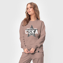Костюм хлопковый женский ЦСКА Москва Звезда, цвет: пыльно-розовый — фото 2