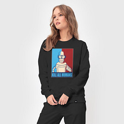 Костюм хлопковый женский Bender Futurama, цвет: черный — фото 2