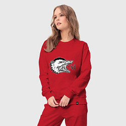 Костюм хлопковый женский Орущий опоссум, цвет: красный — фото 2