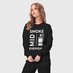 Костюм хлопковый женский Smoke Mid Everyday, цвет: черный — фото 2