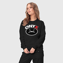 Костюм хлопковый женский Onyx - black logo, цвет: черный — фото 2