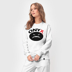 Костюм хлопковый женский Onyx logo black, цвет: белый — фото 2