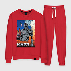 Костюм хлопковый женский Mass Effect N7 - Warrior, цвет: красный