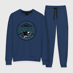 Костюм хлопковый женский San Jose Sharks, цвет: тёмно-синий