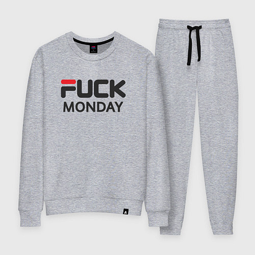 Женский костюм Fuck monday, anti-brand, fila / Меланж – фото 1