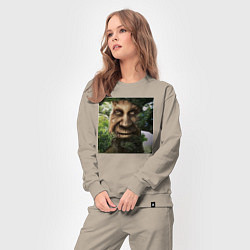 Костюм хлопковый женский Wise Mystical Tree, цвет: миндальный — фото 2