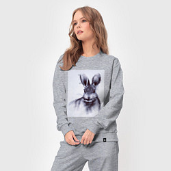 Костюм хлопковый женский Rabbit symbol 2023, цвет: меланж — фото 2