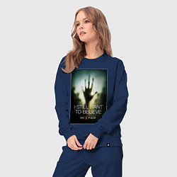 Костюм хлопковый женский X Files - believe, цвет: тёмно-синий — фото 2