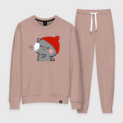 Женский костюм Игра в снежки - серый котик