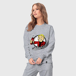 Костюм хлопковый женский Vault boy - nuka cola, цвет: меланж — фото 2