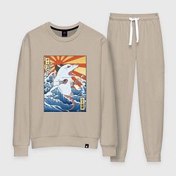 Женский костюм Гравюра японский опоссум в стиле укиё-э